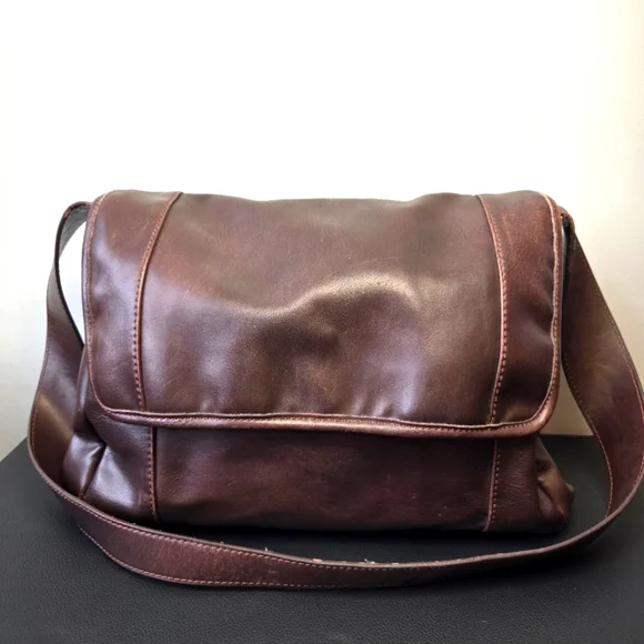 Relic Brown Faux Leather Messenger Bag - Picture 3 of 16